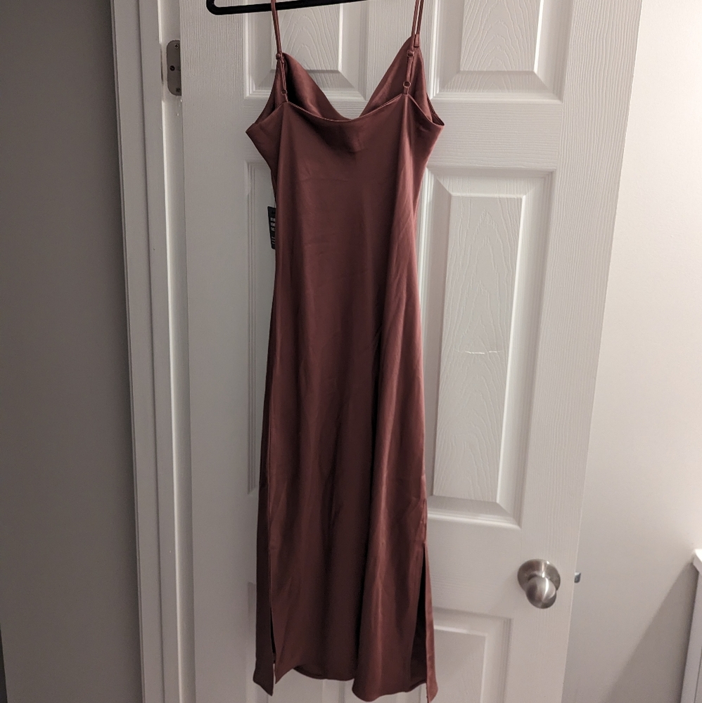 Express Cowl Neck Midi Slip Dress - Picture 3 of 5